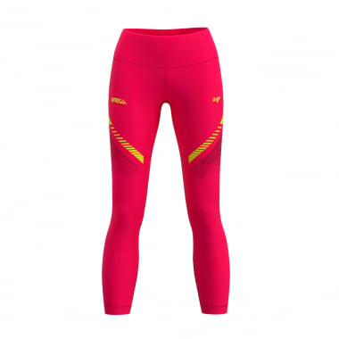 FIERCE FUCHSIA - VERTICAL - DRAWSTRING FITNESS LEGGINGS