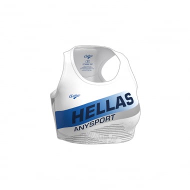 HELLAS 2026 - WHITE WOMEN FITNESS TOP