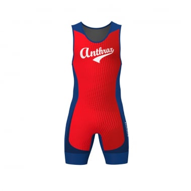 Anthrax Ultra Pro Weightlifting Singlet - Men - Blue & Red