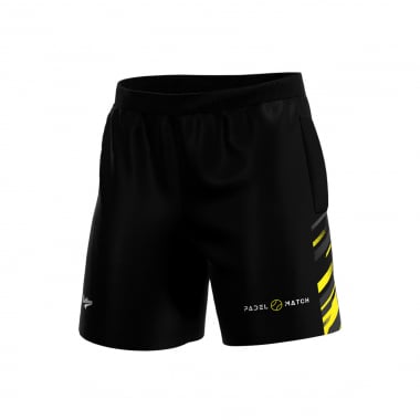COURT SHORTS - Black Grey - PADEL MATCH