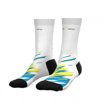 Sport Socks - White Blue - PADEL MATCH