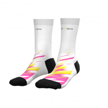 Sport Socks - White Pink- PADEL MATCH
