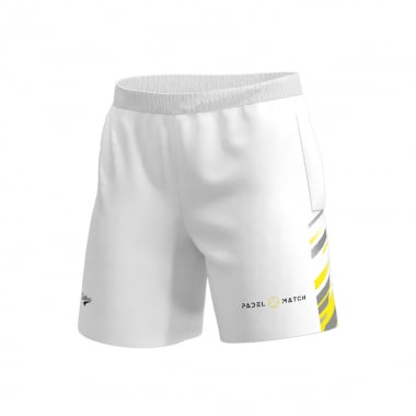 COURT SHORTS - White Grey - PADEL MATCH