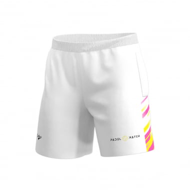 COURT SHORTS - White Pink - PADEL MATCH