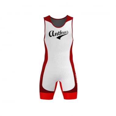 ANTHRAX ULTRA PRO WRESTLING SINGLET - White Red
