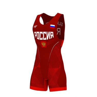 Wrestling Singlet - Russia - Red