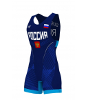 Wrestling Singlet - Russia - Blue