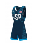 Wrestling Singlet - USA - Blue