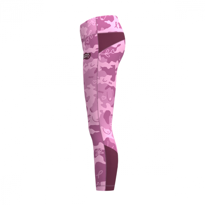 Legging Rose Cancer Du Sein - Taille Haute, Confortable Pour Le Sport Et Le Quotidien - Femme