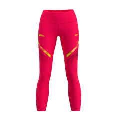 FIERCE FUCHSIA - VERTICAL - DRAWSTRING FITNESS LEGGINGS