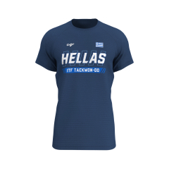 Cotton t-shirt Blue - Greek National ITF TKD