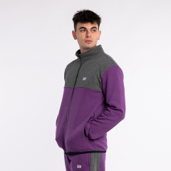 Hybrid Full-Zip Sweatshirt - Zayden - Purple