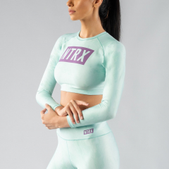 Juliet Mint - Μακρυμάνικη μπλούζα Crop
