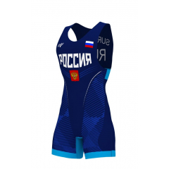 Wrestling Singlet - Russia - Blue